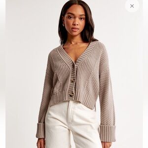 Abercrombie Cotton-Blend Seed Stitch Cardigan